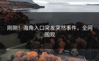 刚刚！海角入口突发突然事件，全网围观