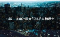 心酸！海角社区竟然背后真相曝光