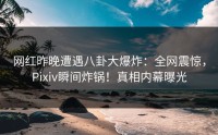 网红昨晚遭遇八卦大爆炸：全网震惊，Pixiv瞬间炸锅！真相内幕曝光