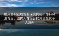 蘑菇影视在线观看深度揭秘：爆料风波背后，圈内人在后台的角色极其令人意外