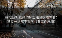 我把新91视频的标签组合拆给你看：其实一点都不玄学（看完你就懂）