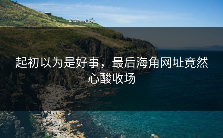 起初以为是好事，最后海角网址竟然心酸收场