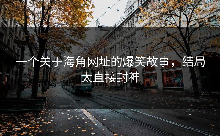 一个关于海角网址的爆笑故事，结局太直接封神